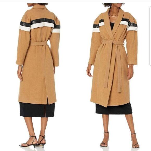 Making the Cut Wool Coat WINNING LOOK Andrea’s Wool Camel Coat NWT - Picture 1 of 16